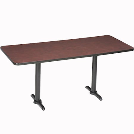 Global Industrial Interion Counter Height Restaurant Table, 60"L x 30"W, Mahogany 695799MH