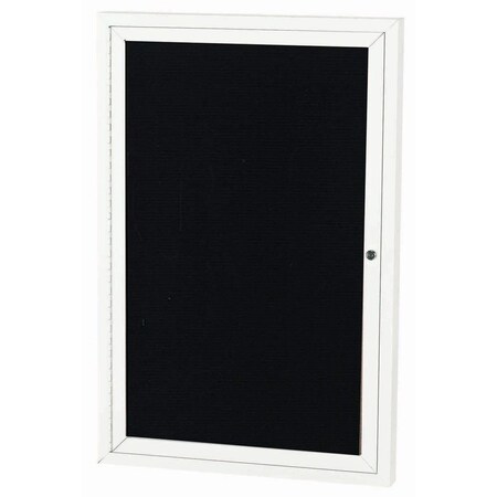 Aarco Enclosed Letter Board Directory w/ Powder Coated White Aluminum Frame, 48''Hx36''W, 1 Door ADC4836W