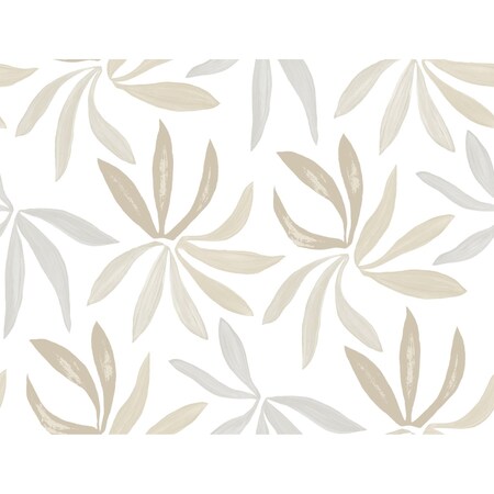 York Wallcoverings Little Garden Neutral and Pearl Wallpaper ZM2815