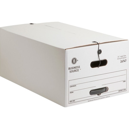 Business Source File Box, White, Legal, PK12 BSN26747