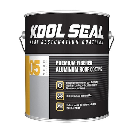 Kool Seal Fibered Aluminium Roof Coating, Silver KS0024600-16