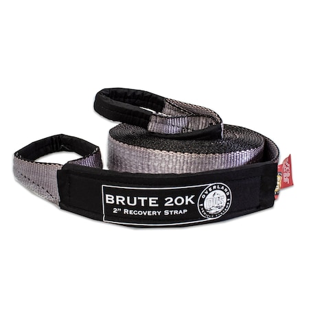 Overland Vcl Tow Ropes & Straps, 2 Inch Width X 30 Foot Length; Rated At 20,000 Pounds; Gray With Black Ends; 19059916