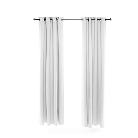 Furinno Collins Blackout Curtain, 52 x 95 in. - 2 Panels - White 2-FC66005WH