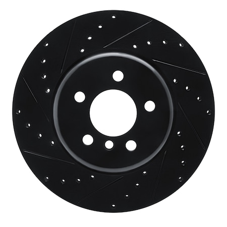 Dynamic Friction Co DFC Brake Rotor - Drilled and Slotted - Black 633-31106L