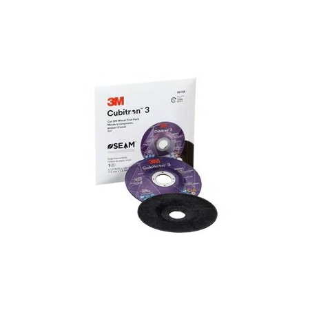 3M Cubitron Depressed Center Wheel, Type 27, 4 1/2 in Dia, 0.25 in Thick, 7/8 in Arbor Hole Size, Ceramic 66203