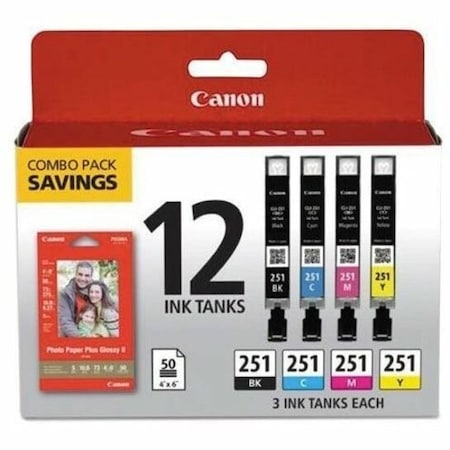 Canon CMYK 12-Cartridge Ink Set 6513B010