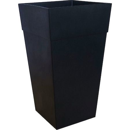 Bloem Finley 25'' Tall Square Recycled Ocean Plastic Black Planter FPS2500-2