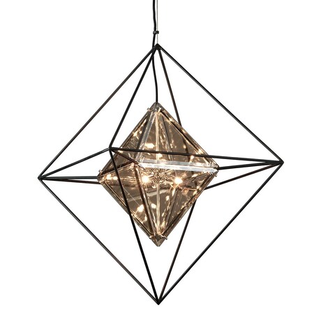 Troy Lighting Epic 6 Light Chandelier 24 In. Textured Iron F5326-TRN