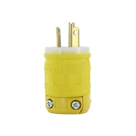 Leviton Industrial Grade Plug, Dustguard 20 Amp, 250 Volt 1448