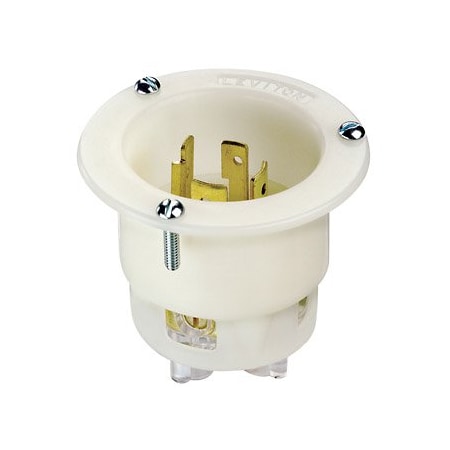 Leviton Industrial Grade Flanged Inlet 20 Amp, 480 Volt 3-Phase 2435