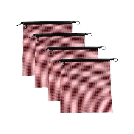 Mytee Products 18 in x 18 in Red Jersey Mesh Safety Flags for Trucks w/ Rubber Bungee, 4PK JMF-B-REDx4