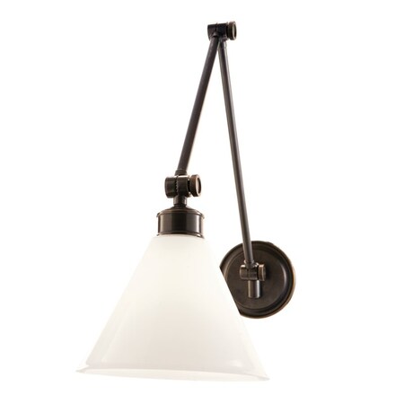 Hudson Valley Lighting Exeter 1 Light Wall Sconce 8 In. Old Bronze/White 4731-OB