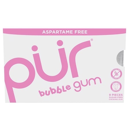 Pur Gum PUR Sugar Free Bubblegum Chewing Gum 9 pc, 12PK 188857US