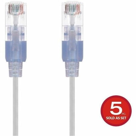 Monoprice SlimRun Cat6A Ethernet Patch Cable - Snagless RJ45_ UTP_ Pure Bare Cop 29427