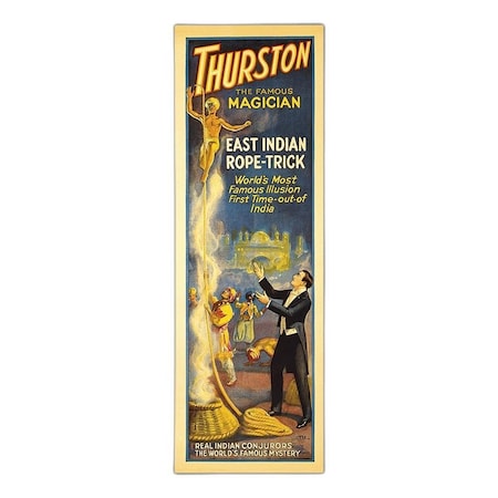 Homeroots 18" X 54" Thurston Rope Trick Vintage Magic Poster Wall Art 393385