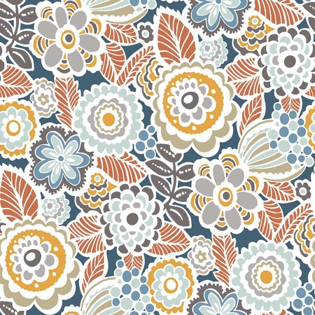 A-Street Prints Lucy Navy Floral Wallpaper 2903-25866