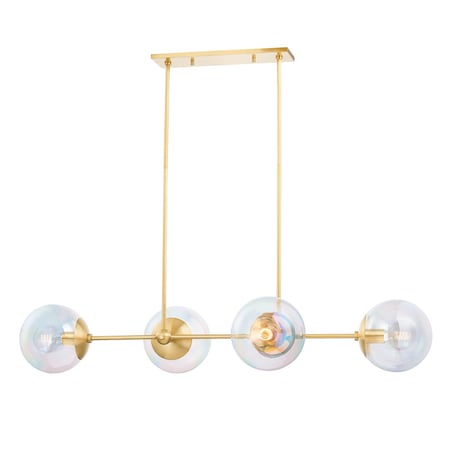 Mitzi Ophelia 4 Light Linear 46.25 In. Aged Brass H726904-AGB