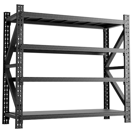 Wrightmaster 67in.*23.7in.*63in. Heavy Duty 4-Tier Garage Shelving with Adjustable Height ZoroP480398