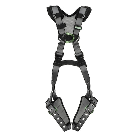 Msa Safety V-FIT Harness, M/L, Quick-Connect Chest/ Tongue Leg Straps, Back, Chest D-Ring, Shoulder Padding 10194893