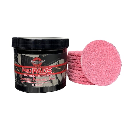 Renegade Products Usa Pro Pads: Renegade Pro Red-Infused Polishing Pads 10 Count LRSRPPRPAD