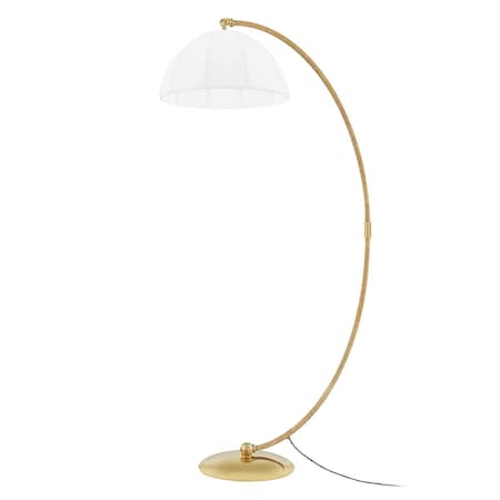 Hudson Valley Lighting Montague 1 Light Floor Lamp 34 In. Aged Brass L1668-AGB