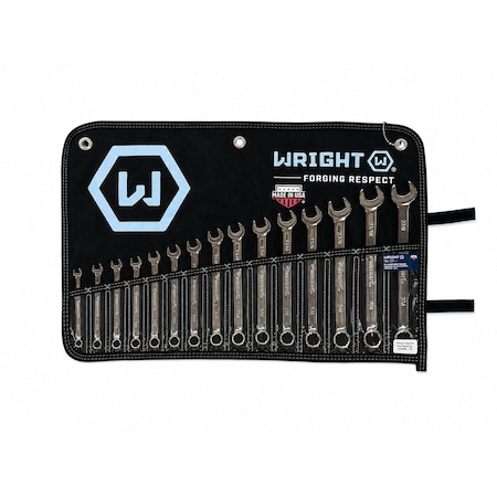 Wright Wrench Set, Standard, Metric, 15 Tools 952