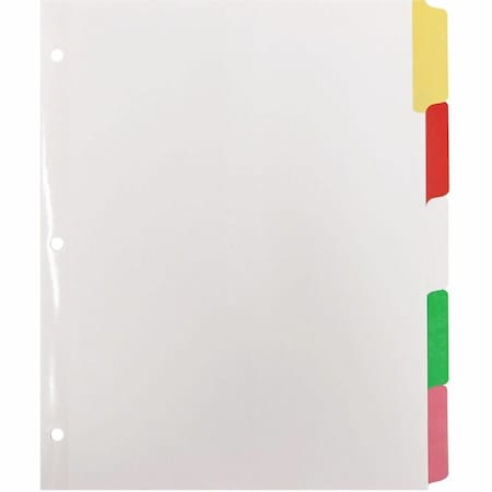 Business Source Laminated WriteOn Tab Indexes, Multi, 5PK BSN20074