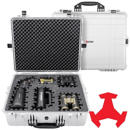 Eylar 24in X-Large Hard Case Equipped With Ragar Reconfigurable & Reusable XP Crosslinked Foam Insert SA00041-WHI-RG-XP