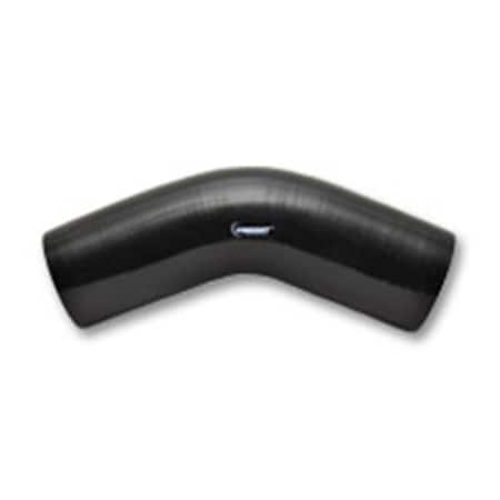 Superjock 4 in. Inlet 45 deg 4 Ply Reinforced Silicone Elbow Connector - Black SU3843292