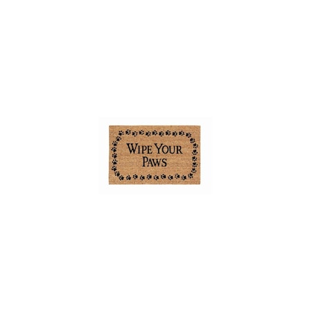 Sports Licensing Solutions Wipe Your Paws Coir Door Mat, 24 x 36 In. 41958