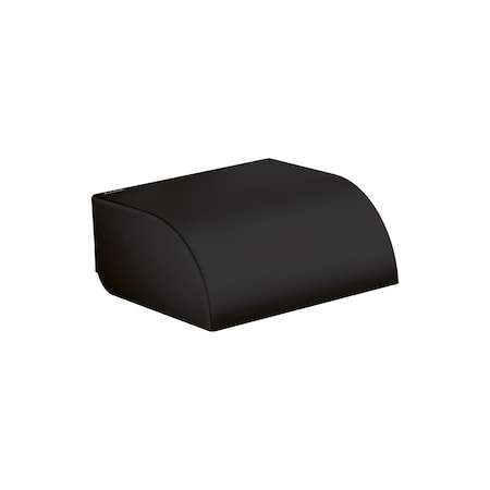 Axor Universal Circular Roll Holder with Cover in Matte Black 42858670