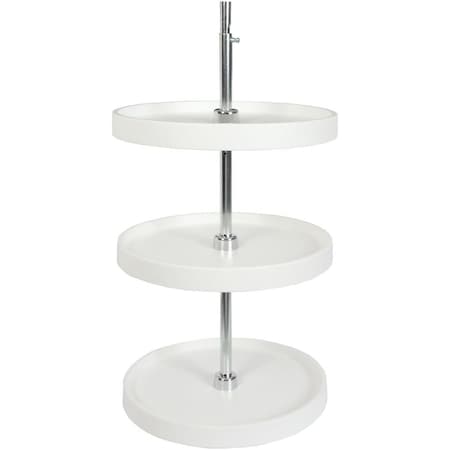 Knape & Vogt Lazy Susan, Polymer, White, 18 in W, 40.25 in H, 18 in L KV.PFN18S3TW