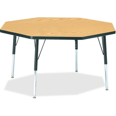 Jonti-Craft Berries Octagon Activity Table, 48 in. x 48 in., E-height, Oak/Black/Black 6428JCE210