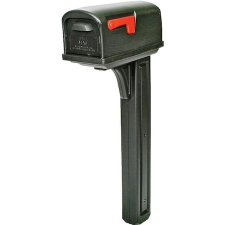 Gibraltar Mailboxes Gibraltar Mailboxes Classic GCL10000B Mailbox Post Combo, 800 cu-in Mailbox, Plastic Mailbox, Black GCL10000B