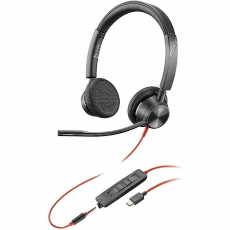 Hp POLY BLACKWIRE 3325 STEREO MICROSOFT TEAMS CERTIFIED USB-C HEADSET +3.5MM PLUG + 8X222AA