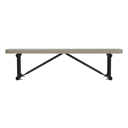 Leisure Craft Bench w/o Back, Surface Mount, 6ft., Beige B6XPSM-BEIGE