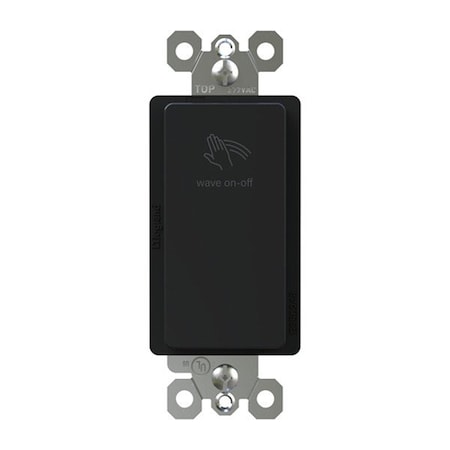 Legrand Wall Switch, 1/4 hp, Touch, 10 A, Black CSWV1277