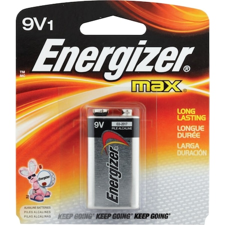 Energizer Max 9V Alkaline Battery 522BP