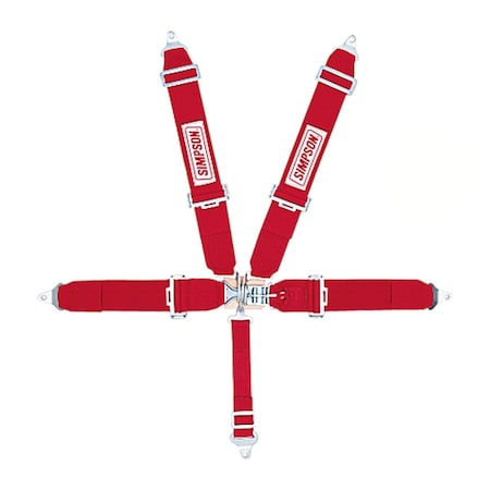 Simpson Safety 55 in. 5 Point LL Pull Down Black Harness Sport Harness System SIM29063RD