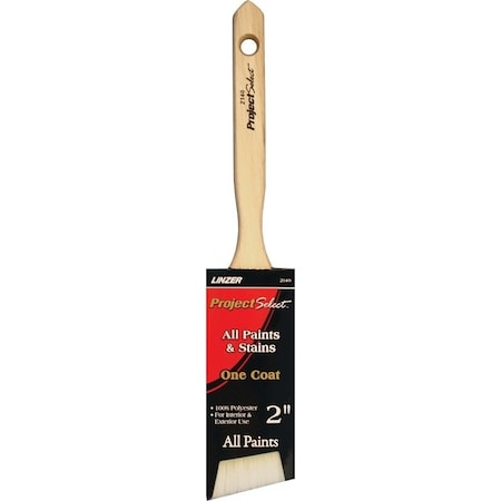 Linzer WC Paint Brush, 2 in W, 234 in L Bristle, Polyester Bristle, Sash Handle 2140-2