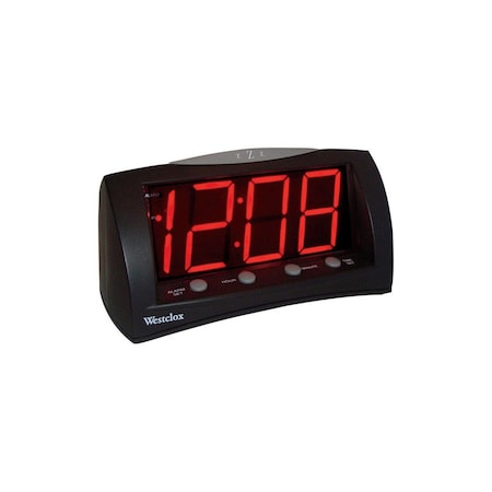 Westclox Alarm Clock, LED Display, Black Case 66705A