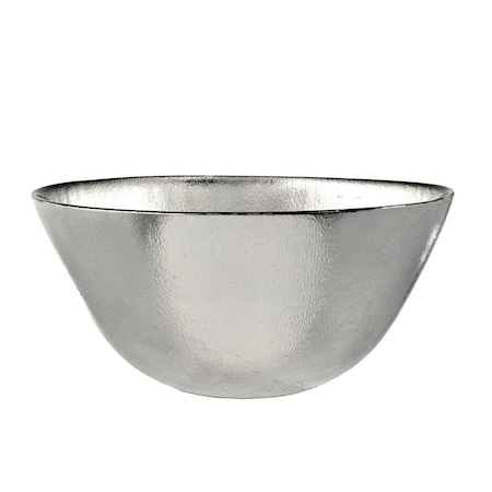 Red Pomegranate Collection 8 in. Aura Salad Bowl, Silver 0974-2