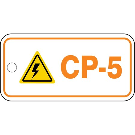 Accuform Energy Source ID Tag, CP-5, 1.5inx3in, Plastic, 5PK TDF205VPM