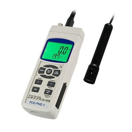 Pce Instruments Conductivity meter, measures 0-200 mS/cm with ATC to 140 deg F and SD card data logging PCE-PHD 1-LF