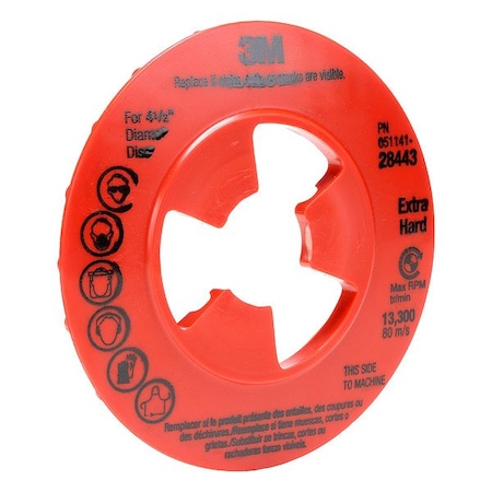 3M Disc Pad Ribbed Face Plate, 9 in D, PK10 81728