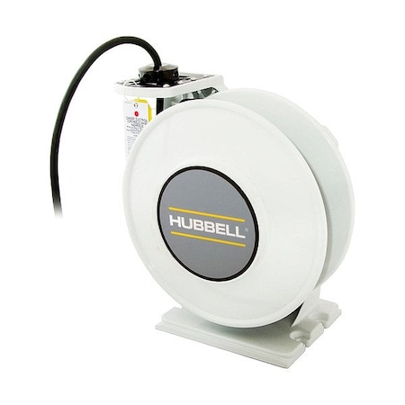 Hubbell Wiring Device-Kellems Extension Cord Reel, White, 45 ft, 6 AWG HBLW4563W