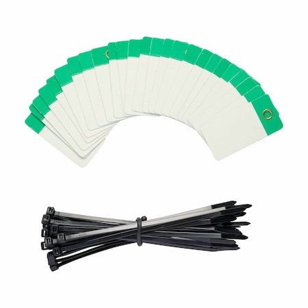 Brady Self Lam Tags 4in H x 2in W Green 25/PK 102000