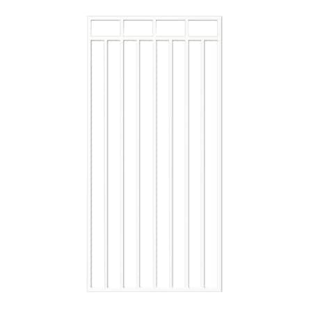 Nuvo Iron 33-in W x 68-in H Glossy Wht Benitoite Gate 36-in W Opening Self Close Hardware W/Dbl Side Handle IBG03368GW