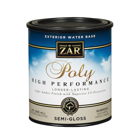 Zar Semi-Gloss Light Amber Water-Based Polyurethane 1 qt 832703
