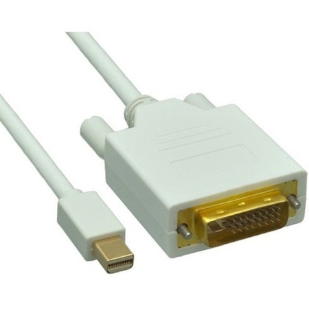 Cable Wholesale Mini DisplayPort to DVI Video Cable, Mini DisplayPort Male to DVI Male, 15 foot 10H1-62215